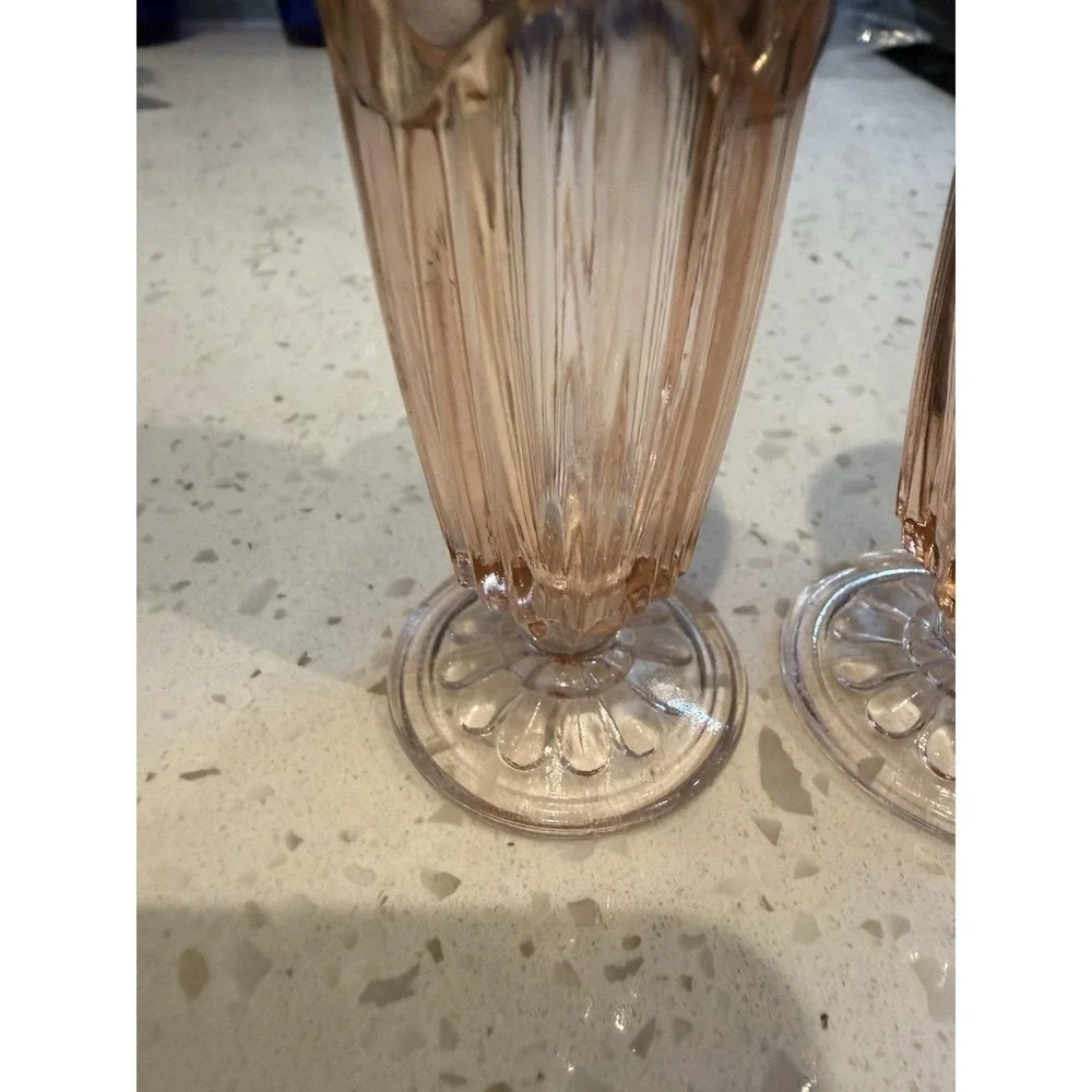 Anchor Hocking Pink Colonial Knife & Fork Salt & Pepper Shakers Depression Glass